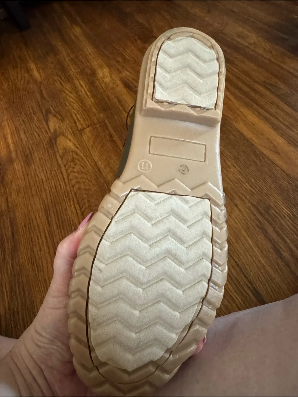jcpenney Brown Quilted Lace-Up Winter Duck Boots with Green Rubber Lower